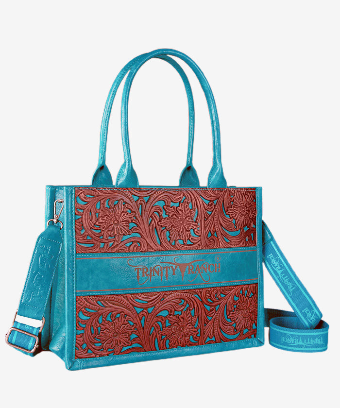 Trinity Ranch Tooled Concealed Carry Tote - Montana West World