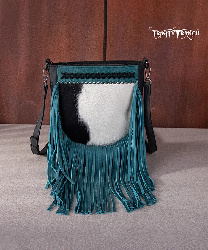 Trinity Ranch Hair-On Cowhide Fringe Crossbody Bag