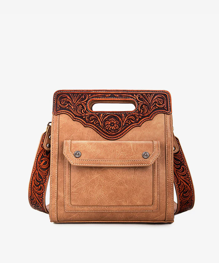 Trinity Ranch Floral Tooled Crossbody Bag
