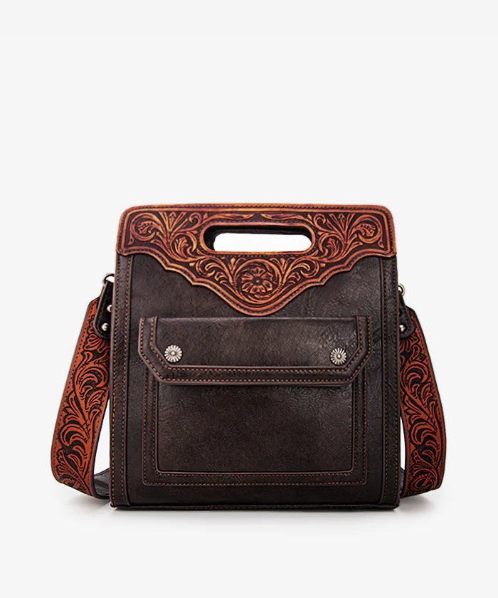 Trinity Ranch Floral Tooled Crossbody Bag