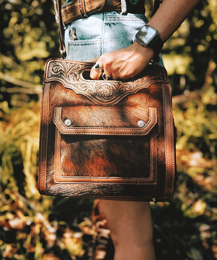 Trinity Ranch Cowhide Crossbody Bag