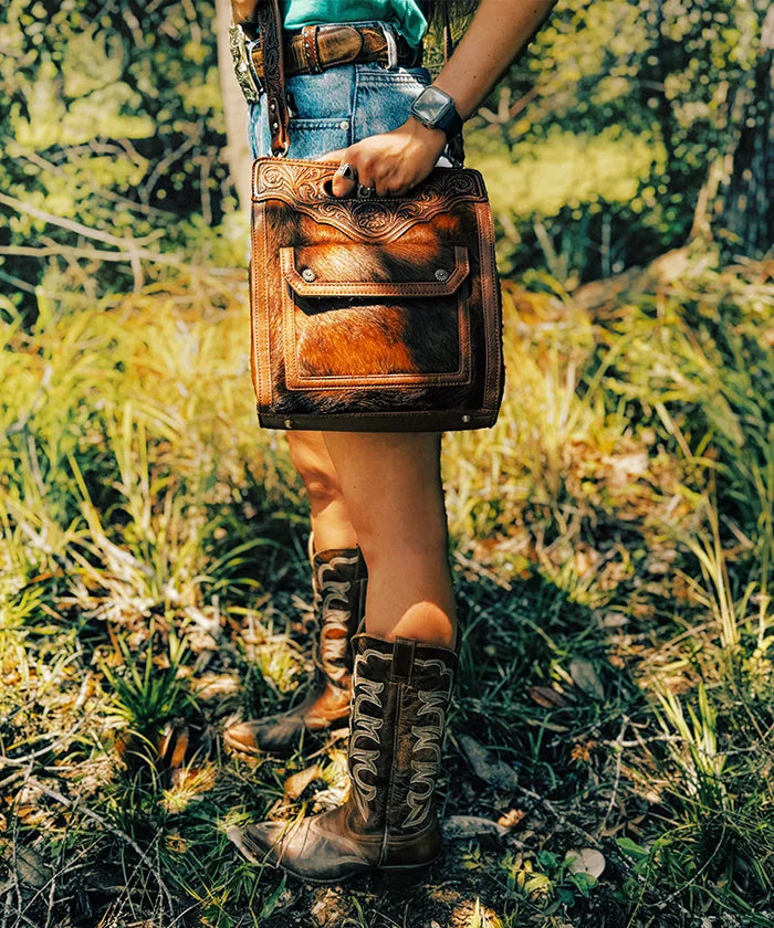 Trinity Ranch Cowhide Crossbody Bag