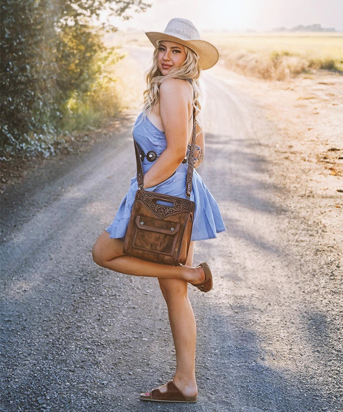 Trinity Ranch Cowhide Crossbody Bag