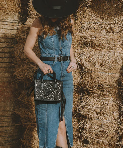 Trinity Ranch Tooled Tote Carry Bag