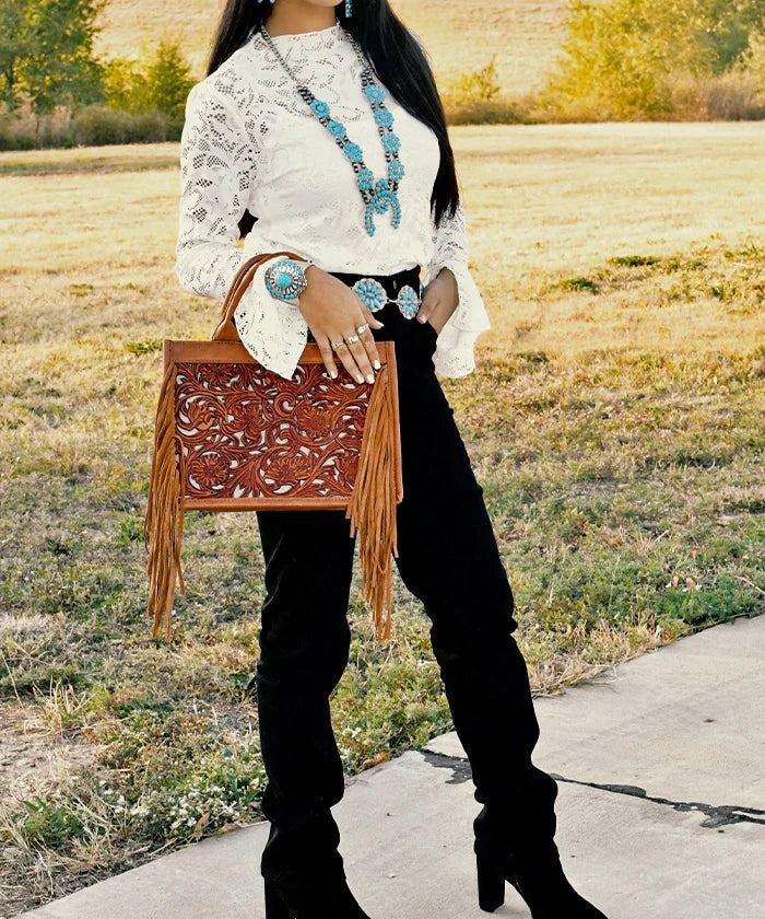 Trinity Ranch Hand Coloring Conceled Carry Crossbody Purse