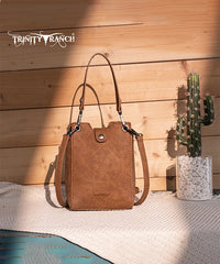 Trinity Ranch Tooled leather Crossbody