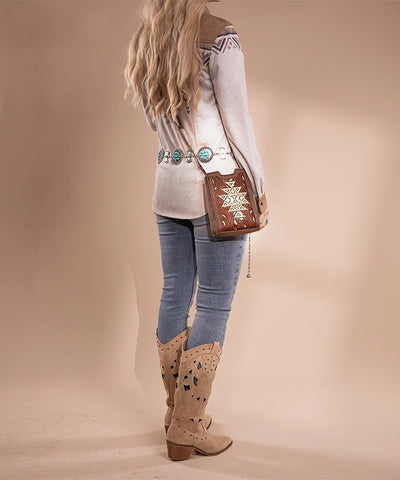 Trinity Ranch Floral Tooled Mini Crossbody