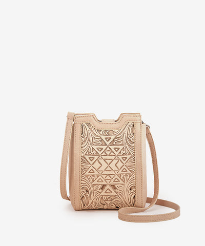 Trinity Ranch Floral Tooled Mini Crossbody