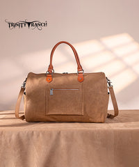 Trinity Ranch Aztec Tooled Weekender Bag