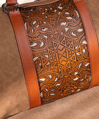 Trinity Ranch Aztec Tooled Weekender Bag