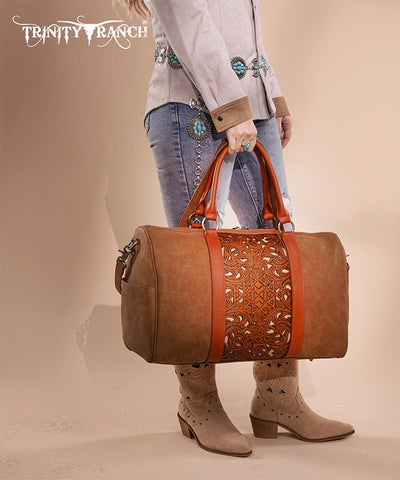 Trinity Ranch Tooled Weekender Bag