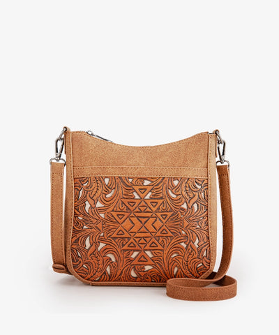 Trinity Ranch Tooled Crossbody Bag Set