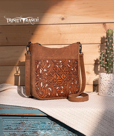 Trinity Ranch Tooled Crossbody Bag Set