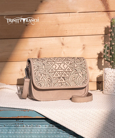 Trinity Ranch Tooled Crossbody Purse Set