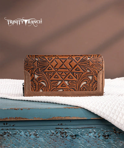 Trinity Ranch Floral Tooled Wallet