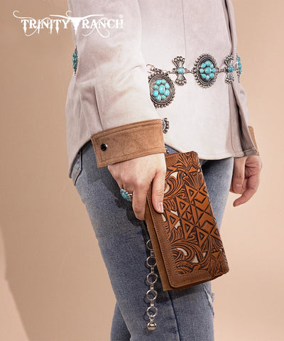 Trinity Ranch Floral Tooled Wallet