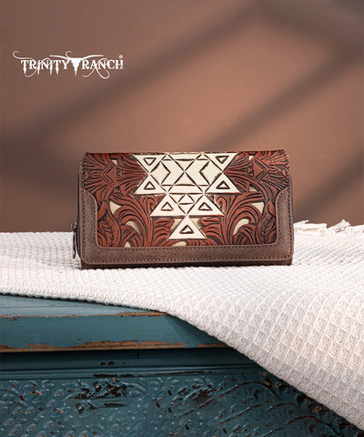 Trinity Ranch Floral Tooled Wallet