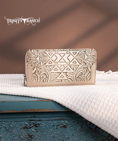 Trinity Ranch Floral Tooled Wallet