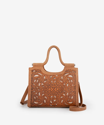 Trinity Ranch Tooled Tote Carry Bag Set