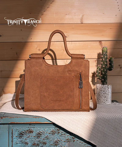 Trinity Ranch Tooled Tote Carry Bag Set