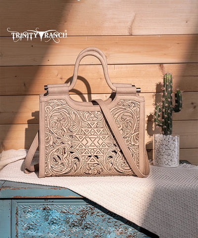 Trinity Ranch Tooled Tote Carry Bag Set