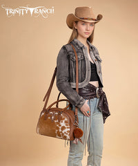Trinity Ranch Hair-on Cowhide Crossbody Purse and Wallet Collection