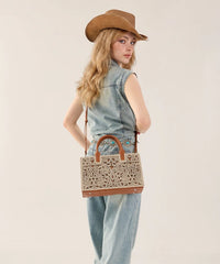 Trinity Ranch Floral Tooled Tote Bag
