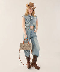 Trinity Ranch Floral Tooled Tote Bag