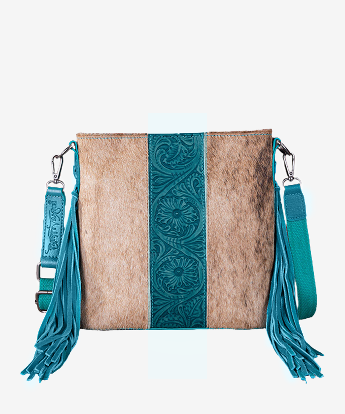 Trinity Ranch Cowhide horsehair Crossbody Bag - Montana West World