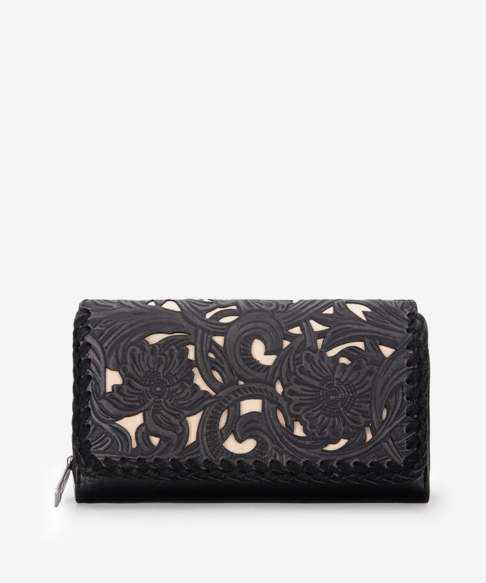 Trinity_Ranch_Floral_Tooled_Bifold_Wallet_Black