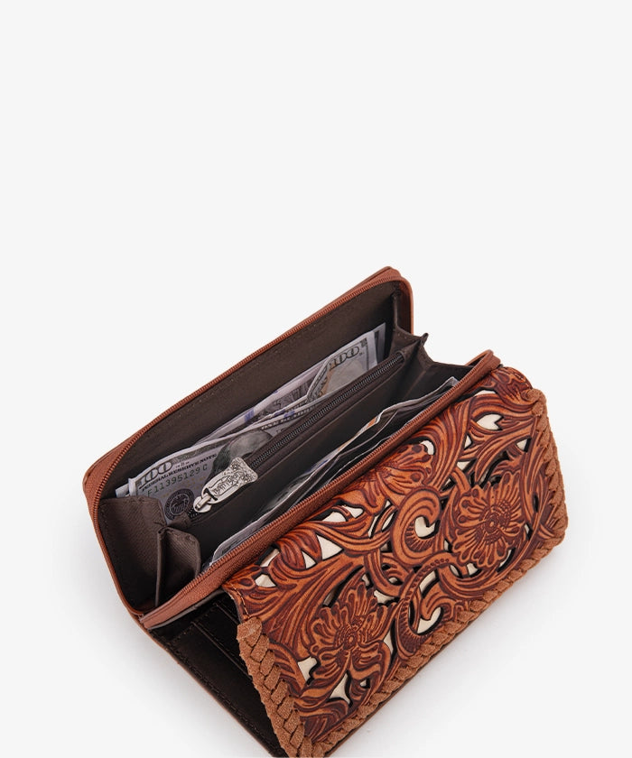 Trinity_Ranch_Floral_Tooled_Bifold_Wallet_Brown