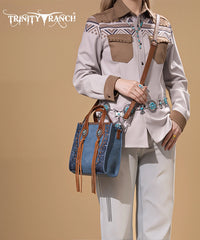 Trinity Ranch Floral Tooled Concho Mini Crossbody Jean1