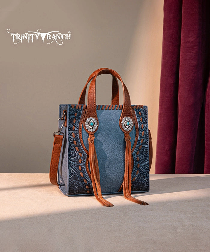 Trinity Ranch Floral Tooled Concho Mini Crossbody Jean1