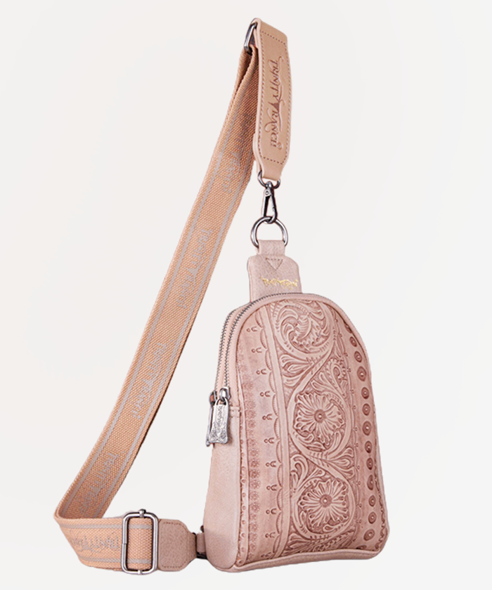 Trinity Ranch Floral Tooled Sling Bag - Montana West World