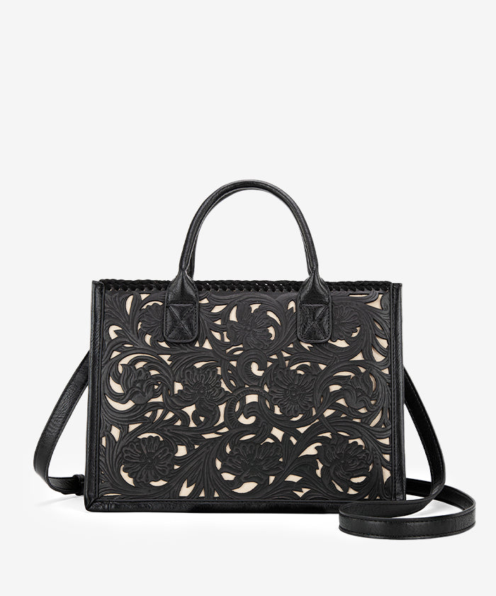 Trinity Ranch Floral Tooled Tote Bag