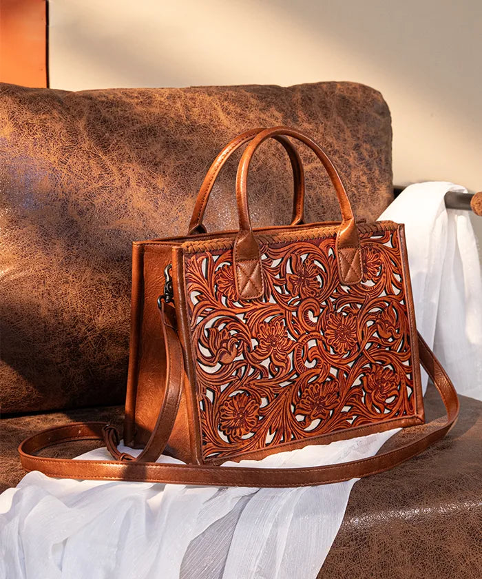 Trinity_Ranch_Floral_Tooled_Tote_Bag_Brown