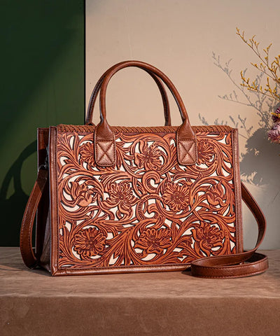 Trinity_Ranch_Floral_Tooled_Tote_Bag_Brown