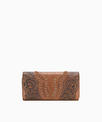 Trinity Ranch Floral Tooled Western Wallet - Montana West World