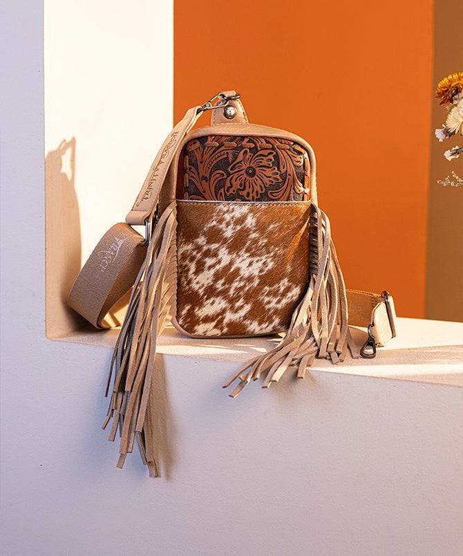 Tan fringe purse discount