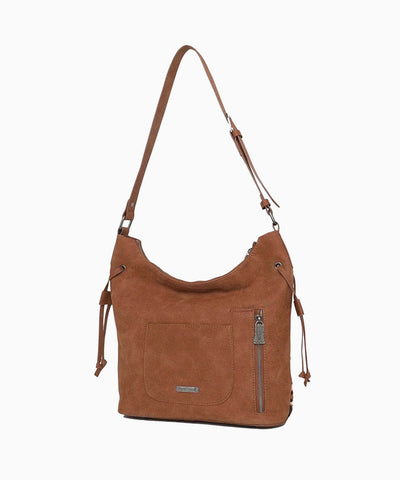 Trinity Ranch Hair-On Cowhide Concealed Carry Hobo - Montana West World