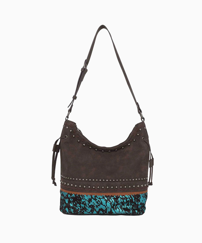 Trinity Ranch Hair-On Cowhide Concealed Carry Hobo - Montana West World