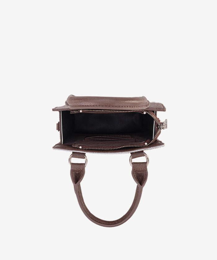 Trinity Ranch Hair-On Cowhide Mini Purse Coffee