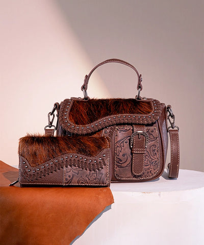 Trinity_Ranch_Hair-On_Cowhide_Saddle_Crossbody_Purse_Set_Coffee