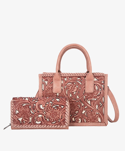 Trinity_Ranch_Tooled_Tote_Carry_Bag_Set_Pink