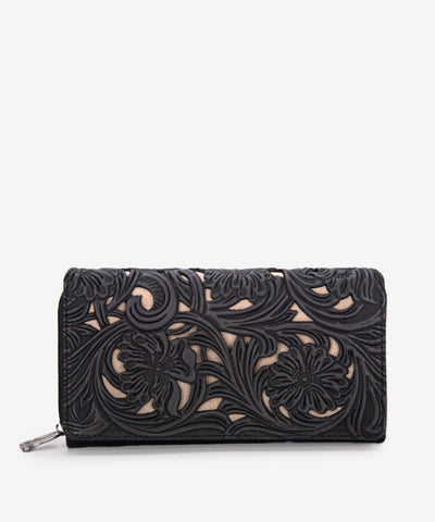 Trinity_Ranch_Tooled_Wallet_Black