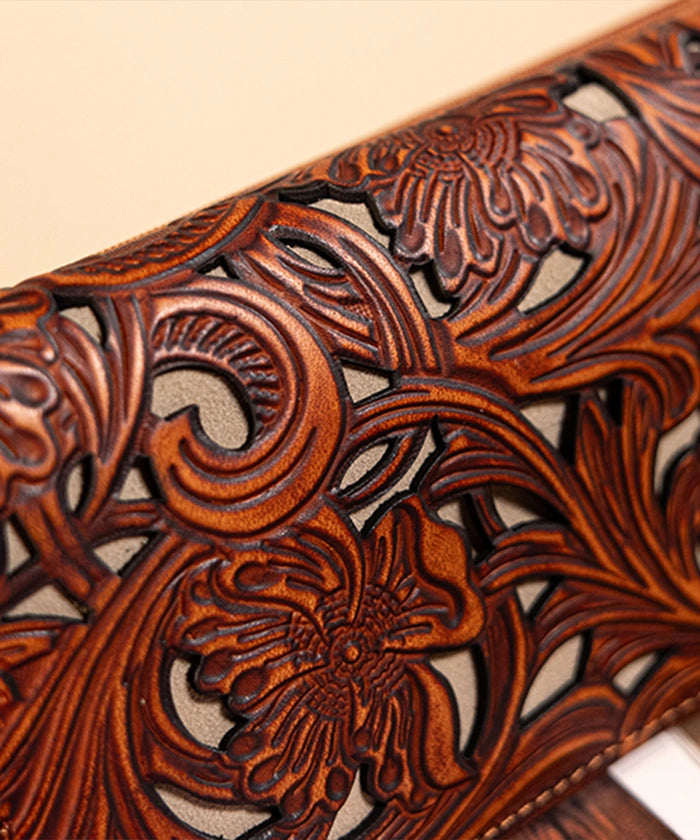 Trinity_Ranch_Tooled_Wallet_Brown