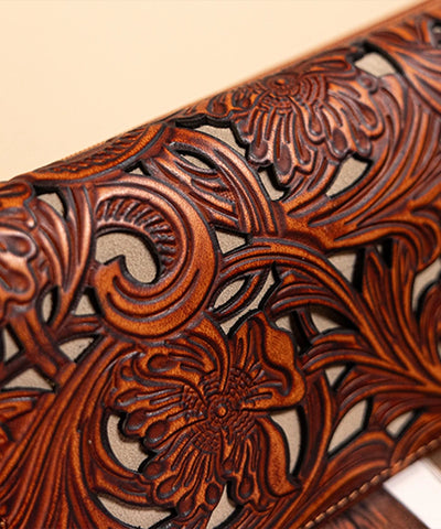 Trinity_Ranch_Tooled_Wallet_Brown