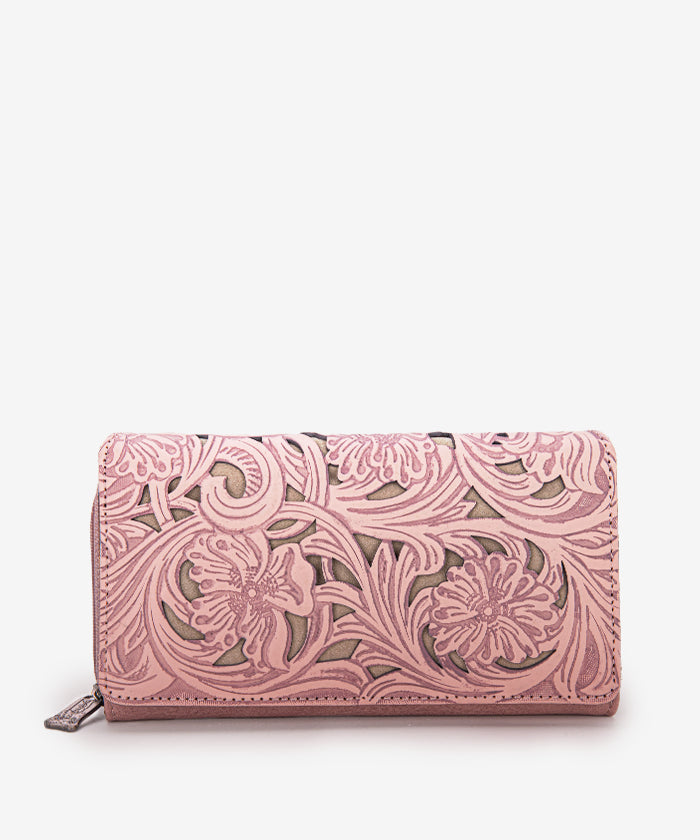 Trinity_Ranch_Tooled_Wallet_Pink