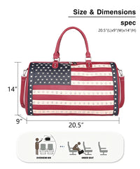 Montana West Studded American Flag Duffle Bag