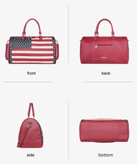 Montana West Studded American Flag Duffle Bag